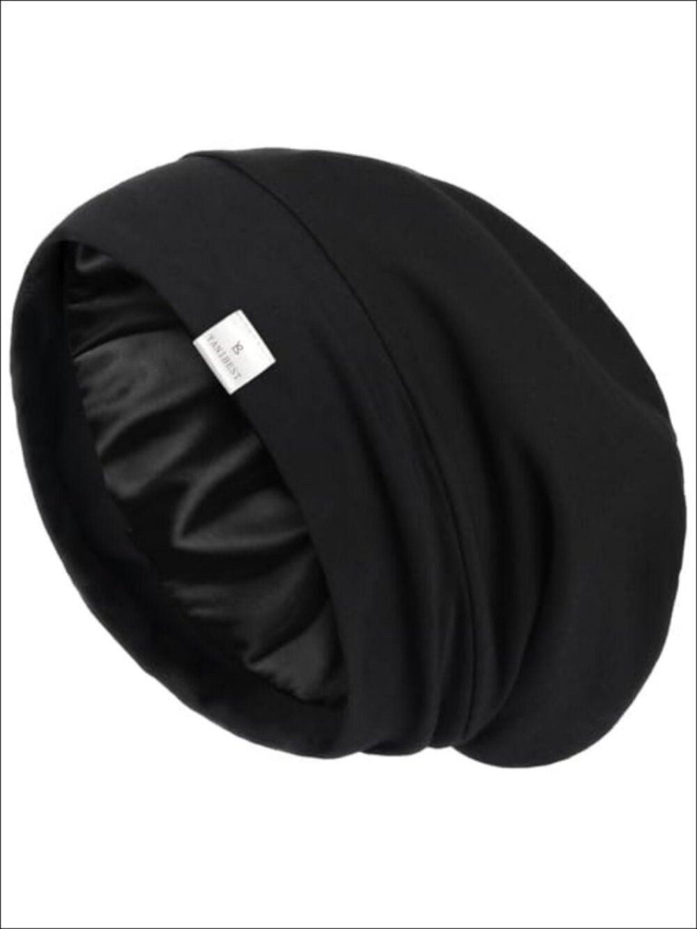 Satin Lined Sleep Bonnet Adjustable Stay On Slouchy Beanie Hair Cover Cap